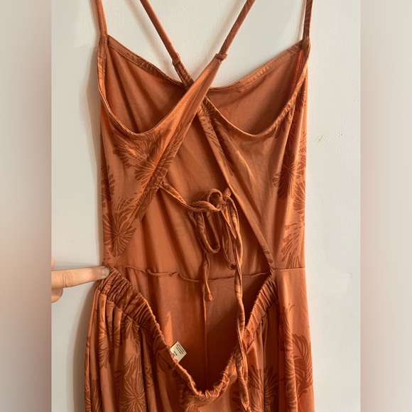 Roxy - Open Back Coral floral Jumper Size L - Picture 3 of 6